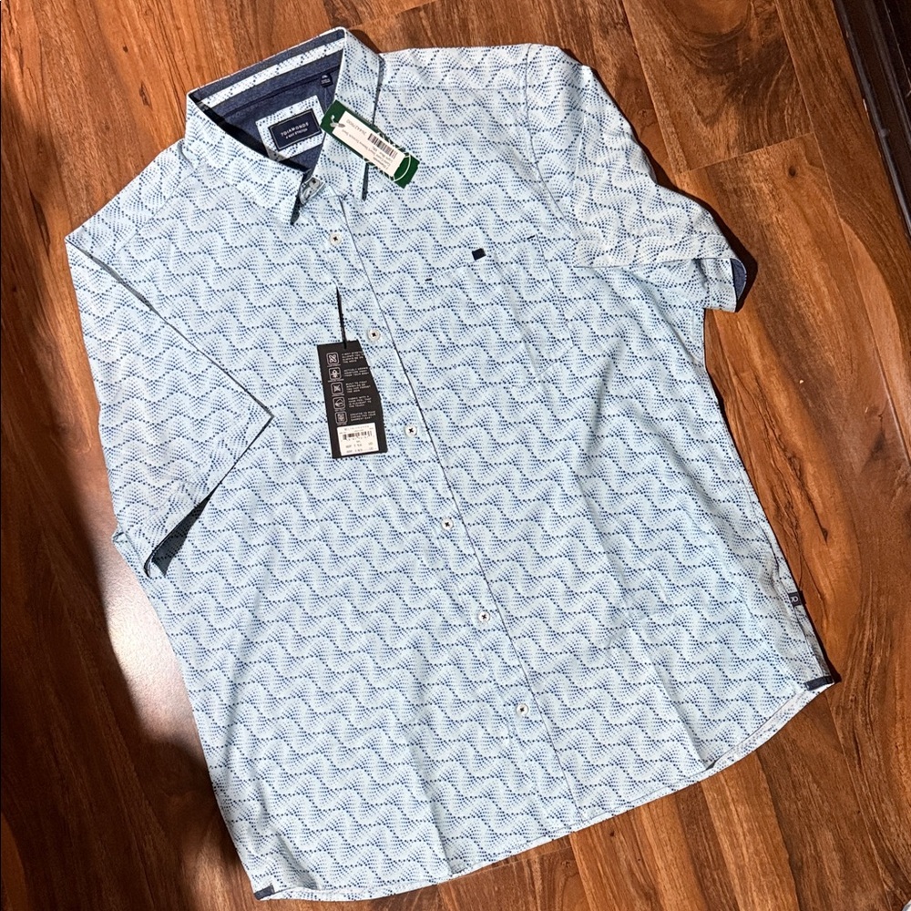 NWT Men's Blue button down shirt XXL